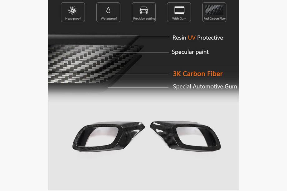 Mercedes S-Class W222 2013–2022 Carbon inzetstukken voorbumper (voor AMG 2018-2021) Foto 6
