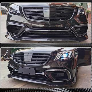 Front bumper lip (voor S63/S65 AMG 2018-2022, carbon) foto 4