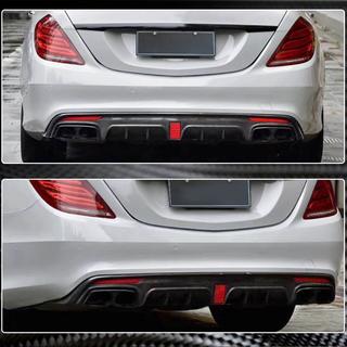 Achterbumperdiffuser met uitlaatsierstukken (voor S63 AMG 2014-2017, carbon) foto 4