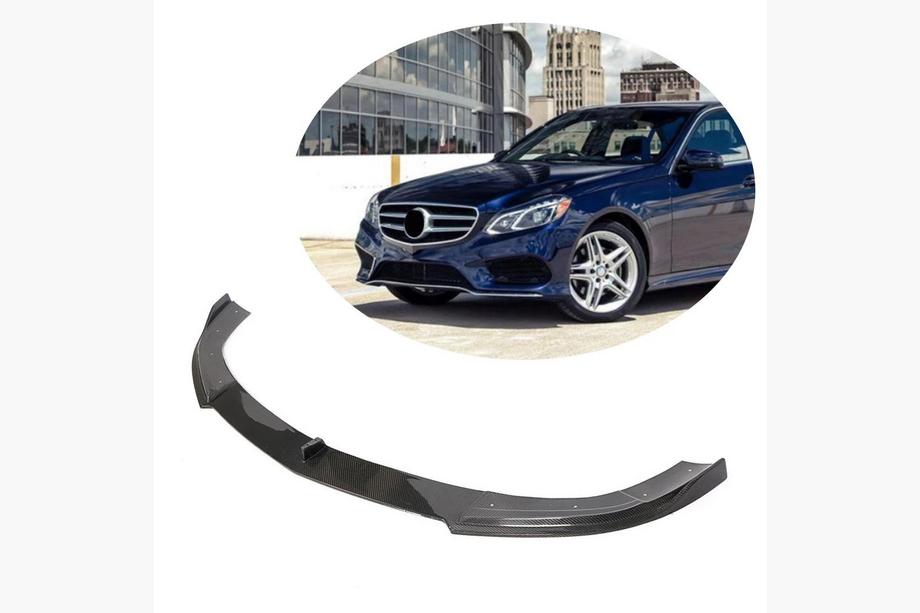 Mercedes E-klasse W212 2009–2016 Front bumper lip Lip V2 (voor AMG-Line 2013-2016, carbon) Foto 1