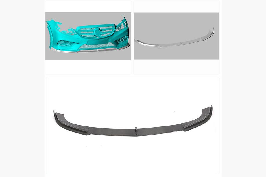 Mercedes E-klasse W212 2009–2016 Front bumper lip Lip V2 (voor AMG-Line 2013-2016, carbon) Foto 2