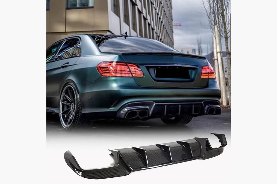 Mercedes E-klasse W212 2009–2016 Achterbumper diffuser V2 (voor E63 AMG 2013-2016, carbon) Image