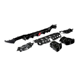 Achterbumper diffuser met uitlaatsierstukken V1 (voor AMG/AMG-Line 2016-2019, carbon) foto 2