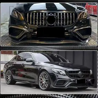 Voorbumper lip Lip V1 (voor E63 AMG 2016-2019, carbon) foto 3