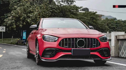 Mercedes E-class W213 2016–2023 Frontlip voor voorbumper (voor E63 AMG 2020-2023, carbon) foto 2