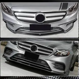 Voorbumper lip Lip V1 (voor AMG-Line / E43 AMG 2016-2019, carbon) foto 4