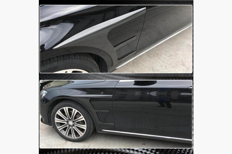 Mercedes E-class W213 2016–2023 Carbon spatbordcovers voor voorspatborden (AMG-Line/E43 AMG 2016-2019, Carbon) Foto 5