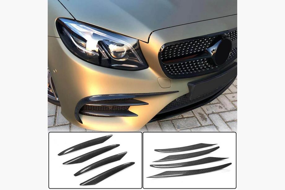 Mercedes E-class W213 2016–2023 Frontbumper splitters (voor AMG-Line/E43 AMG 2016-2019, carbon) Image
