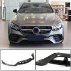 Mercedes E-class W213 2016–2023 Voorbumper lip Lip V2 (voor E63 AMG 2016-2019, carbon) foto 1