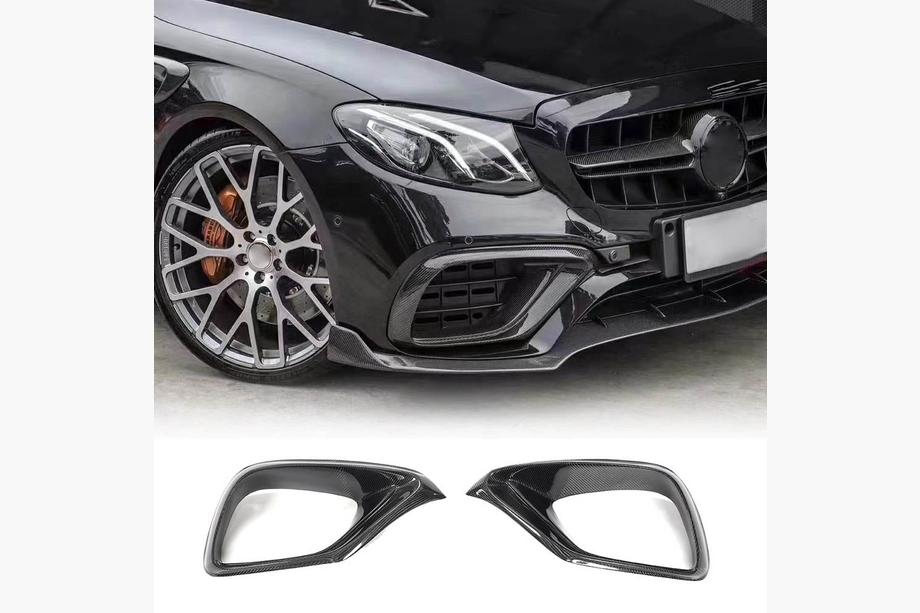 Mercedes E-class W213 2016–2023 Carbon frontbumper splitters (voor E63 AMG 2016-2019) Image