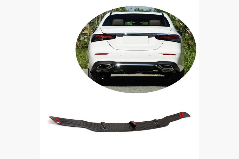 Mercedes E-class W213 2016–2023 Achterbumper diffuser (voor AMG-Line 2020-2023, carbon) Image