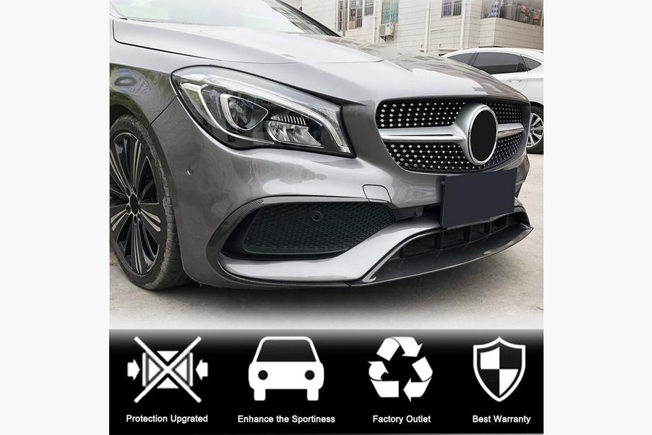 Mercedes CLA C117 2013–2019 Carbon frontbumper lip (voor AMG-Line SD 2017-2019, carbon) Foto 3