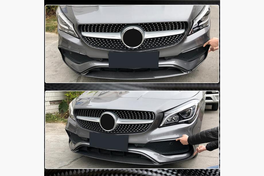 Mercedes CLA C117 2013–2019 Carbon frontbumper lip (voor AMG-Line SD 2017-2019, carbon) Foto 4