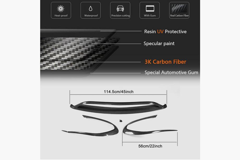 Mercedes CLA C117 2013–2019 Carbon frontbumper lip (voor AMG-Line SD 2017-2019, carbon) Foto 6