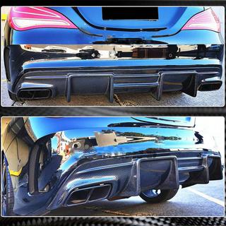 Achterbumper diffuser V1 (voor AMG-Line / CLA45 AMG, carbon) foto 4