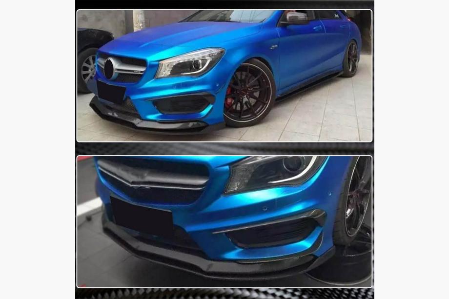 Mercedes CLA C117 2013–2019 Frontbumper lip Lip (voor CLA45 AMG SD 2013-2015, carbon) Foto 4