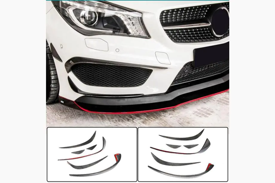 Mercedes CLA C117 2013–2019 Carbon frontbumper afdekdelen (voor CLA45 AMG SD 2013-2016) Foto 1