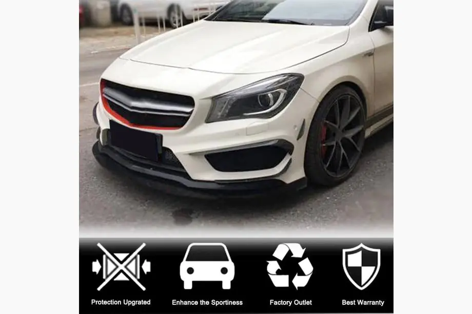 Mercedes CLA C117 2013–2019 Carbon frontbumper afdekdelen (voor CLA45 AMG SD 2013-2016) Foto 2