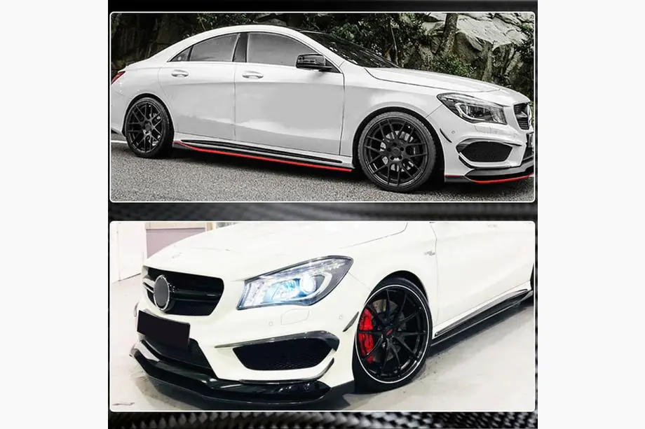 Mercedes CLA C117 2013–2019 Carbon frontbumper afdekdelen (voor CLA45 AMG SD 2013-2016) Foto 3