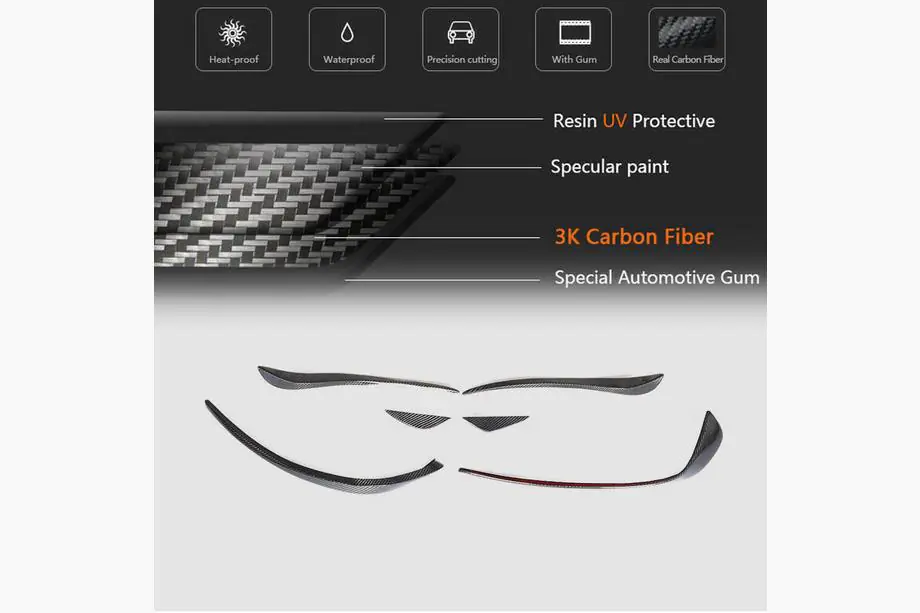 Mercedes CLA C117 2013–2019 Carbon frontbumper afdekdelen (voor CLA45 AMG SD 2013-2016) Foto 5