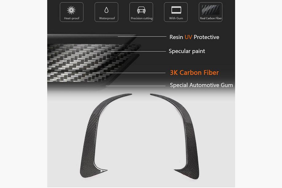 Mercedes CLA C117 2013–2019 Achterbumper afdeklijsten V1 (voor AMG-Line / CLA45 AMG SD, carbon) Foto 5