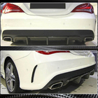 Mercedes CLA C117 2013–2019 Achterbumper diffuser V2 (voor AMG-Line / CLA45 AMG 2013-2016, carbon) foto 5