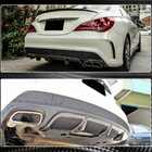 Mercedes CLA C117 2013–2019 Achterbumper diffuser V2 (voor AMG-Line / CLA45 AMG 2013-2016, carbon) foto 6