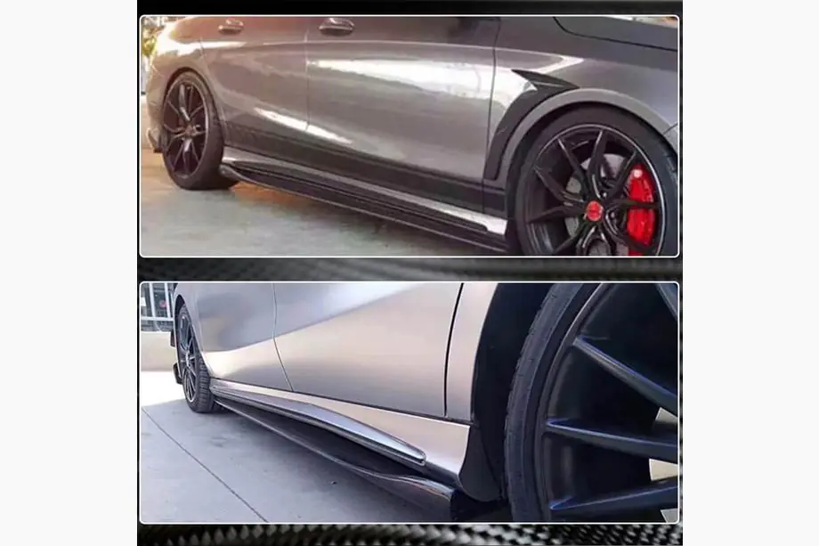 Mercedes CLA C117 2013–2019 Sideskirts V2 (voor HB, carbon) Foto 4