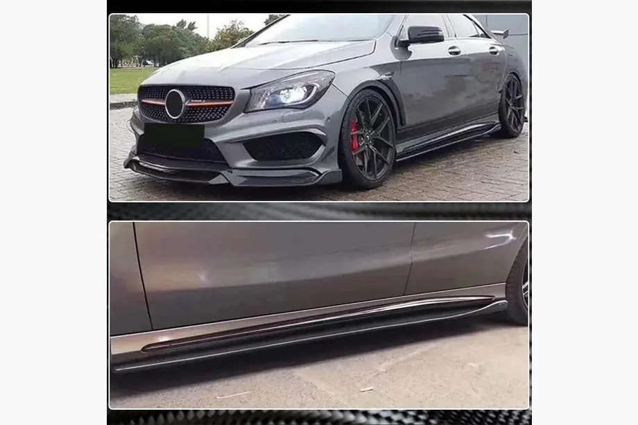 Mercedes CLA C117 2013–2019 Sideskirts V2 (voor HB, carbon) Foto 5