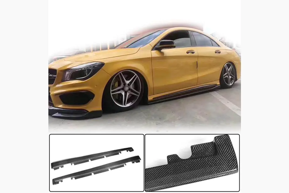 Mercedes CLA C117 2013–2019 Sideskirts V3 (voor HB, carbon) Image