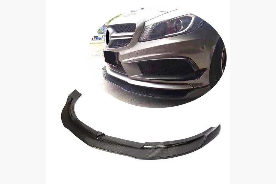 Mercedes A-Klasse W176 2012–2018 Carbon front bumper lip Lip V1 (voor AMG-Line / A45 AMG HB 2013-2015) Image