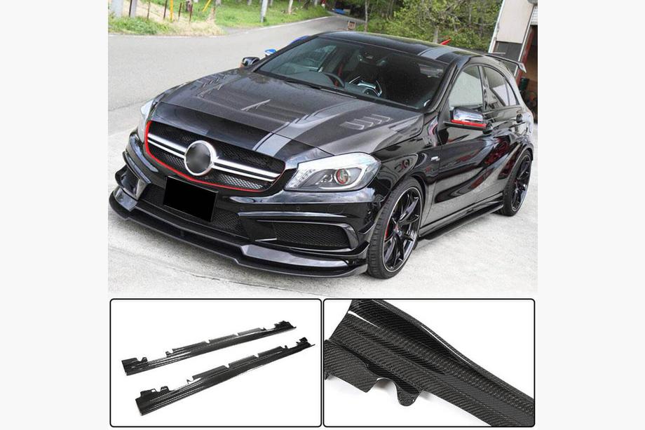 Mercedes A-Klasse W176 2012–2018 Zijskirts V4 (Carbon) Image