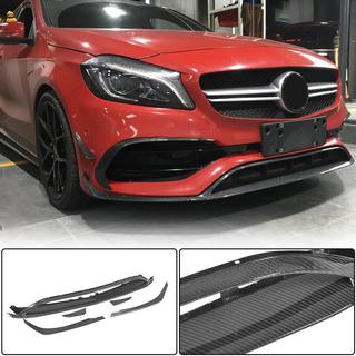 Carbon frontbumper lip (voor AMG-Line / A45 AMG HB 2016-2018, carbon) foto 1