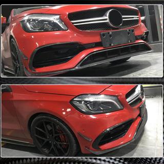 Carbon frontbumper lip (voor AMG-Line / A45 AMG HB 2016-2018, carbon) foto 3