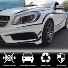 Mercedes A-Klasse W176 2012–2018 Voorbumper inzetstukken (voor AMG-Line / A45 AMG HB 2013-2015, Carbon) foto 2