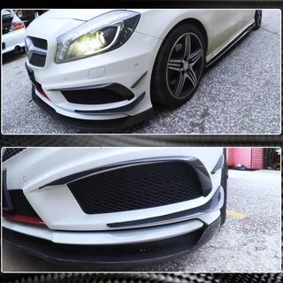 Voorbumper inzetstukken (voor AMG-Line / A45 AMG HB 2013-2015, Carbon) foto 4