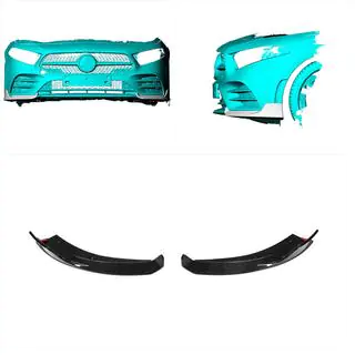 Voorbumper splitters Flap (voor AMG-Line 2018-2021, carbon) foto 2