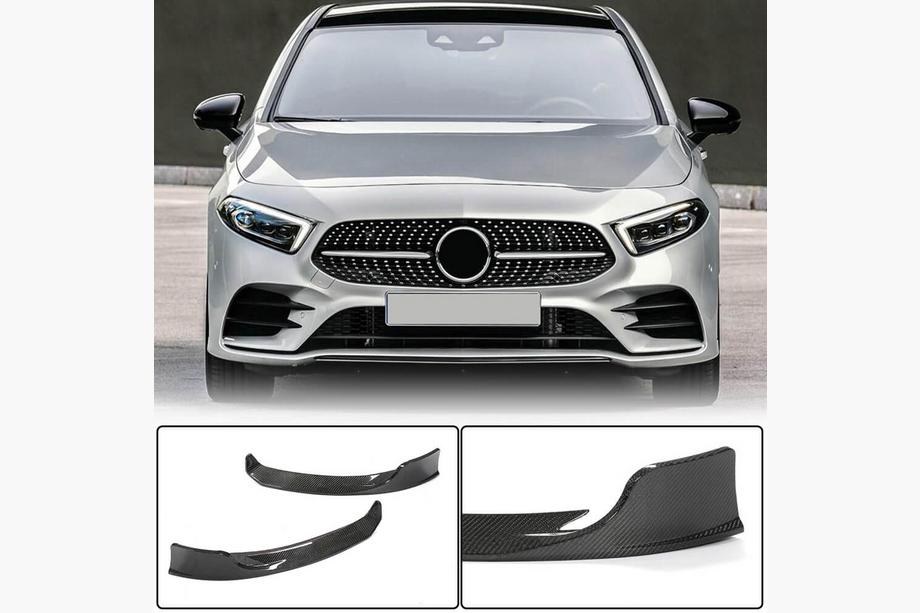 Mercedes A-Klasse W177 2018– Voorbumper splitters Flap (voor AMG-Line 2018-2021, carbon) Image