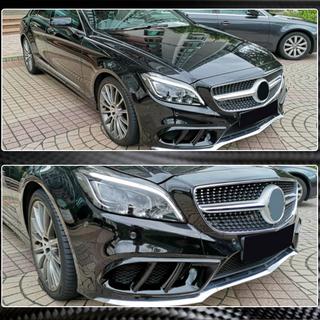 Carbon voorbumperlippen (voor AMG-Line SD 2015-2018) foto 3