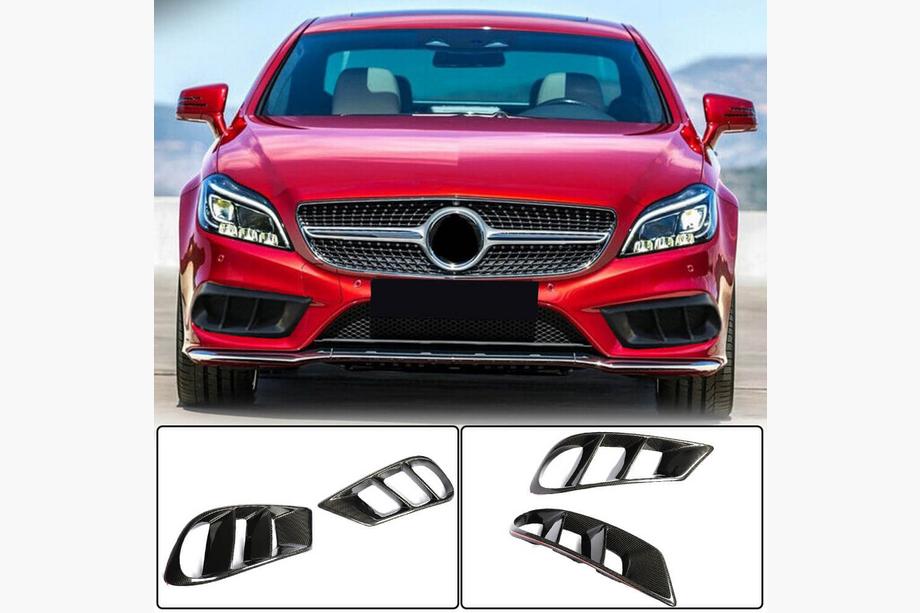 Mercedes CLS C218 2011–2018 Carbon voorbumperlippen (voor AMG-Line SD 2015-2018) Image