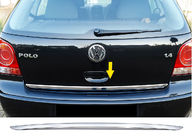 Volkswagen Polo 2001–2009 Kofferbakrand 2005-2009 (RVS) foto 2