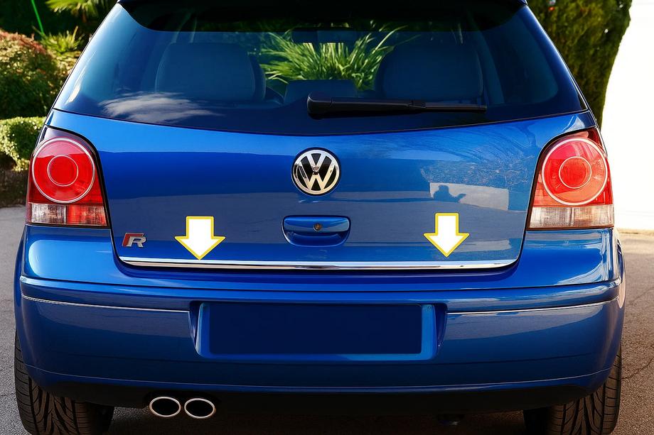 Volkswagen Polo 2001–2009 Kofferbakrand 2005-2009 (RVS) Image