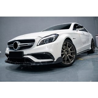 Voorbumper lip spoiler Lip V2 (voor CLS63 AMG SD 2015-2018, carbon)