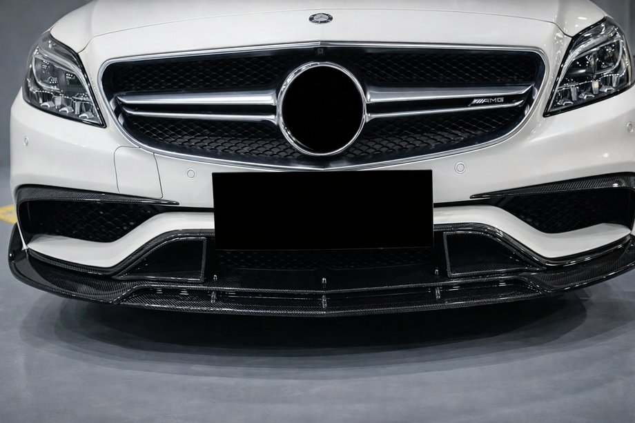 Mercedes CLS C218 2011–2018 Voorbumper lip spoiler Lip V2 (voor CLS63 AMG SD 2015-2018, carbon) Foto 4