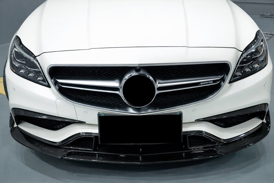 Mercedes CLS C218 2011–2018 Voorbumper lip (voor CLS63 AMG SD 2015-2018, carbon) Foto 2
