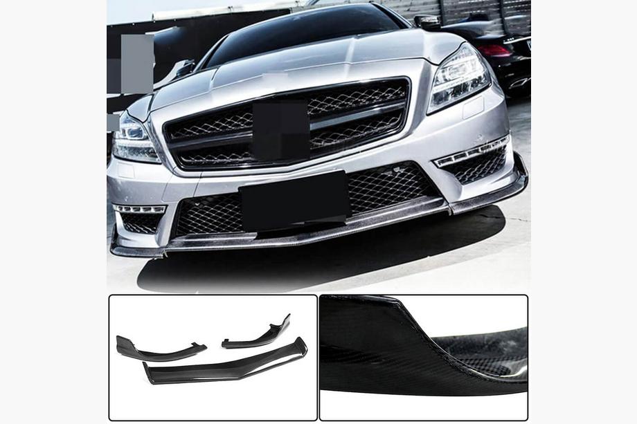 Mercedes CLS C218 2011–2018 Voorbumper lip Lip V1 (voor CLS63 AMG SD 2011-2014, carbon) Image