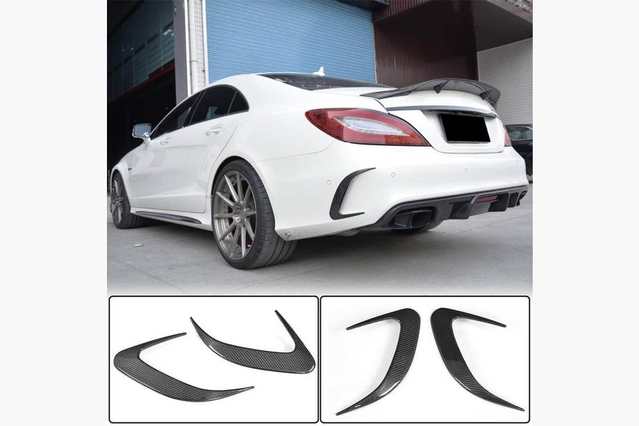 Mercedes CLS C218 2011–2018 Achterbumper beschermstrips (voor Base / CLS63 AMG SD 2015-2018, carbon) Image