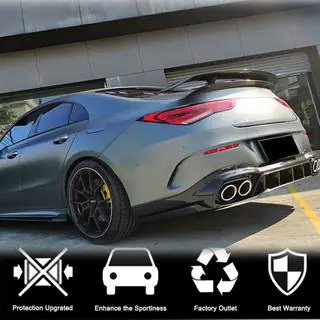 Achterbumper diffuser (voor AMG-Line SD 2019-2022, carbon) foto 3