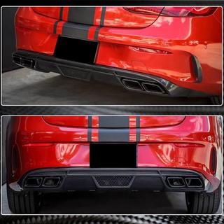 Achterbumper diffuser V1 (voor AMG-Line 2017-2019, carbon) foto 4