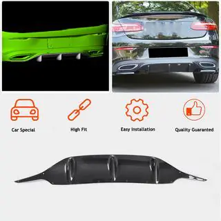Achterbumper diffuser V2 (voor AMG-Line 2017-2019, carbon) foto 2